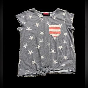 Rock and Roll Denim Stars and Stripes shirt! Girls size small